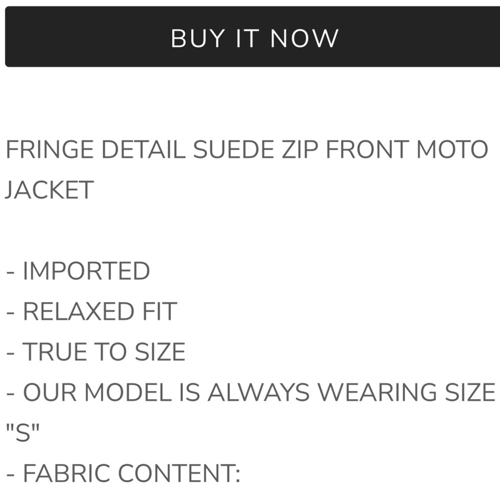 Oli&Hali faux moto Cream Fringe Jacket - Picture 6 of 6